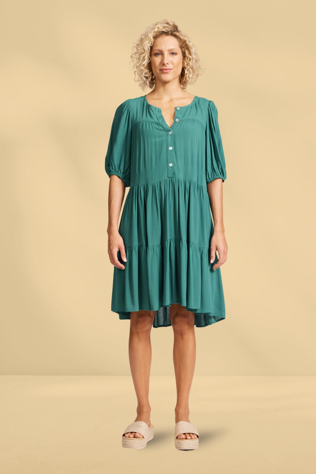 Eb and Ive Alegria Midi Dress Lagoon Eb and Ive