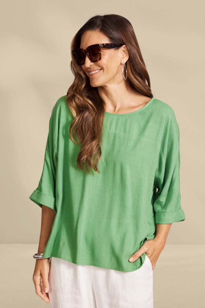 Eb and Ive Alesia Relaxed Top Jade From BoxHill