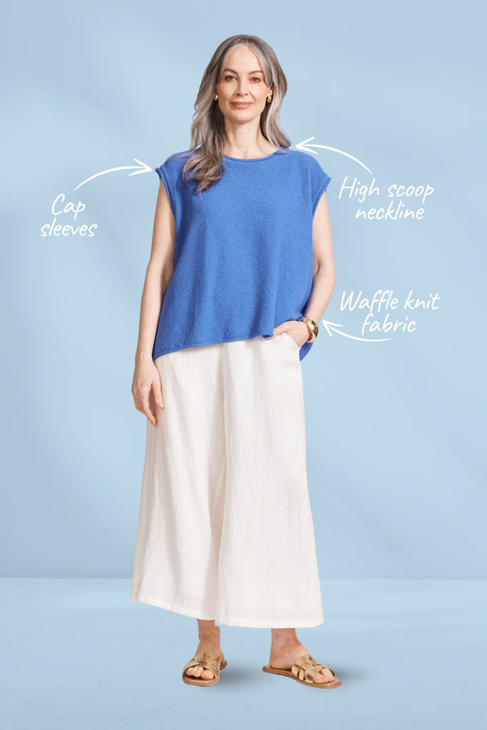 Eb and Ive Artemis Sleeveless Knit Top Aegean From BoxHill