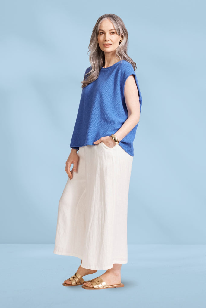 Eb and Ive Artemis Sleeveless Knit Top Aegean From BoxHill