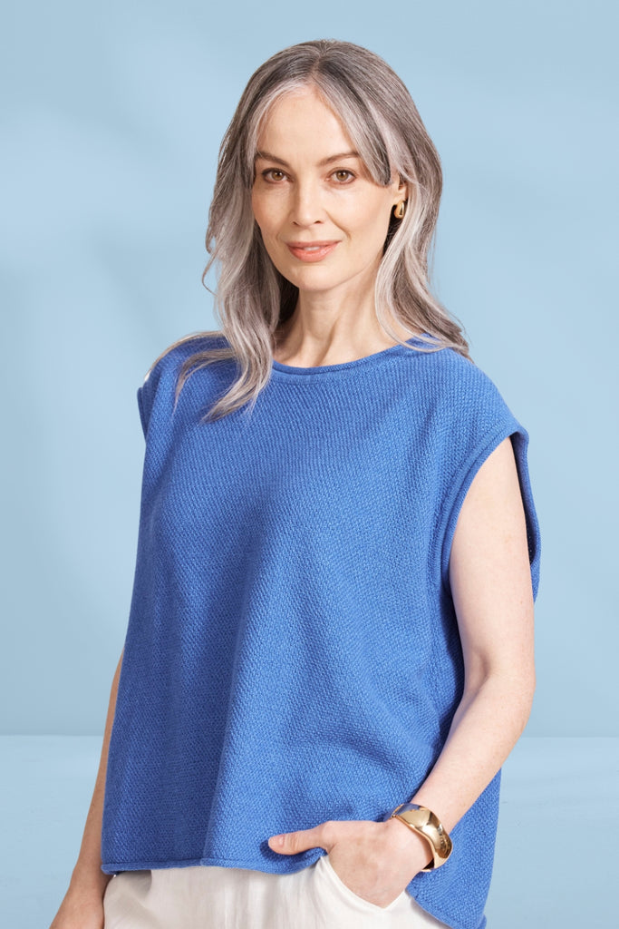 Eb and Ive Artemis Sleeveless Knit Top Aegean From BoxHill