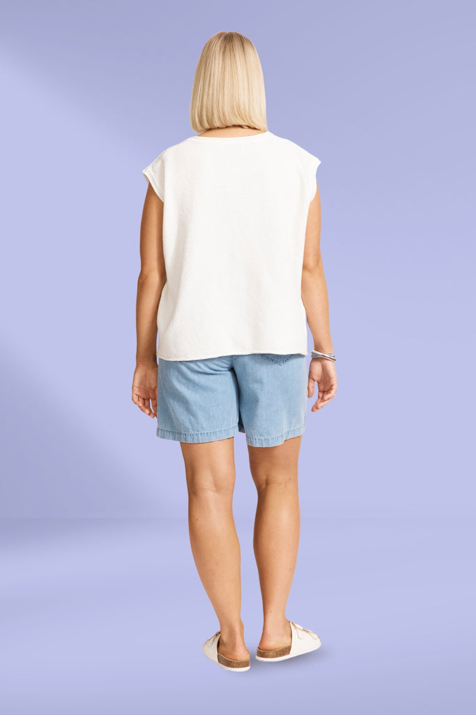 Eb and Ive Artemis Sleeveless Knit Top White From BoxHill