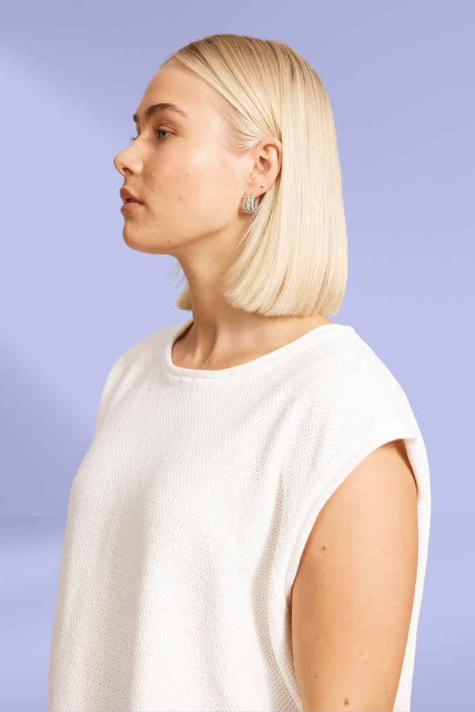 Eb and Ive Artemis Sleeveless Knit Top White From BoxHill