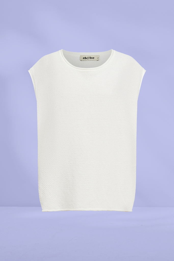 Eb and Ive Artemis Sleeveless Knit Top White From BoxHill