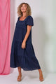 Eb and Ive La Vie Pintuck Maxi Dress Sapphire From BoxHill