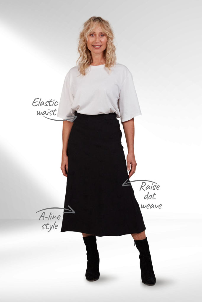 Eb and Ive Masa Knit Skirt Black From BoxHill