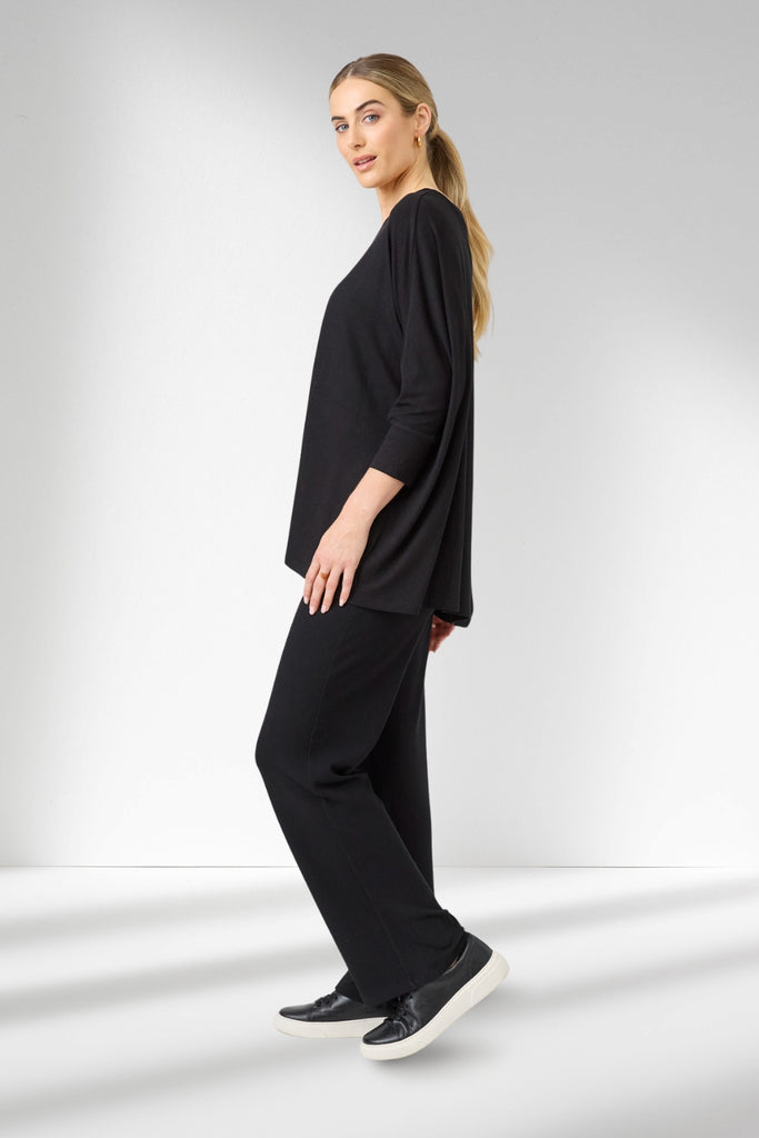 Eb and Ive Studio Jersey Top Ebony From BoxHill