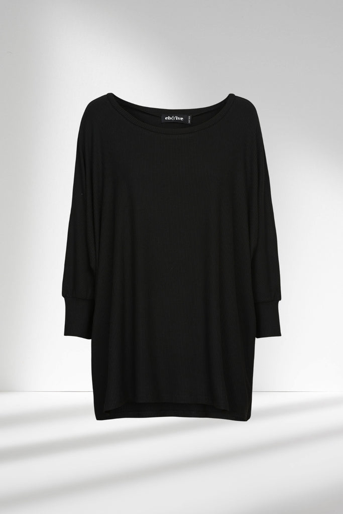 Eb and Ive Studio Jersey Top Ebony From BoxHill