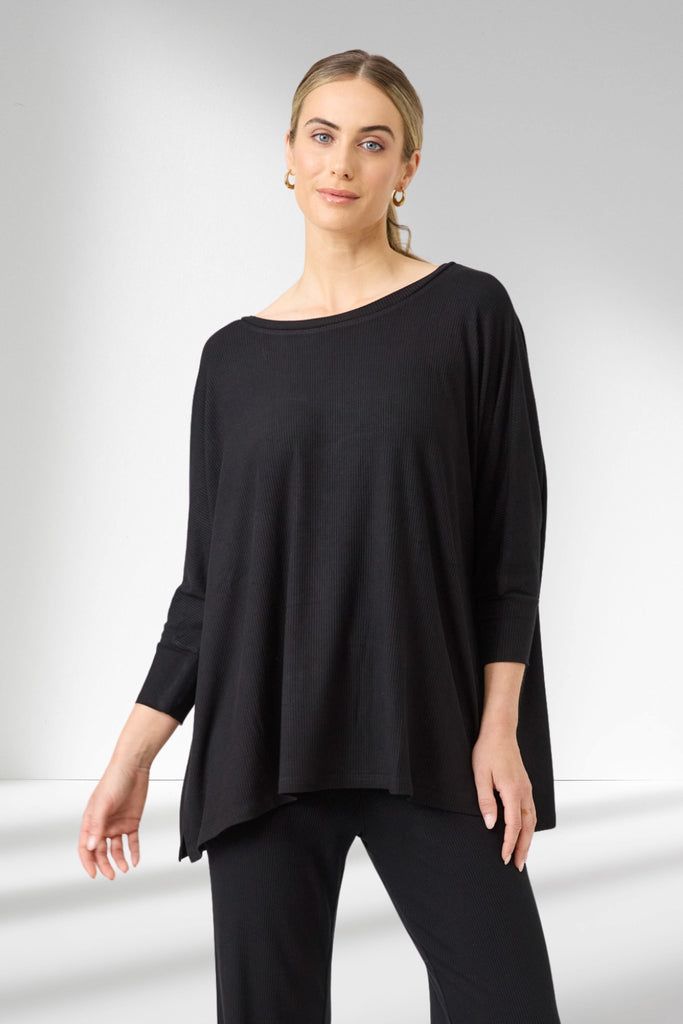 Eb and Ive Studio Jersey Top Ebony From BoxHill