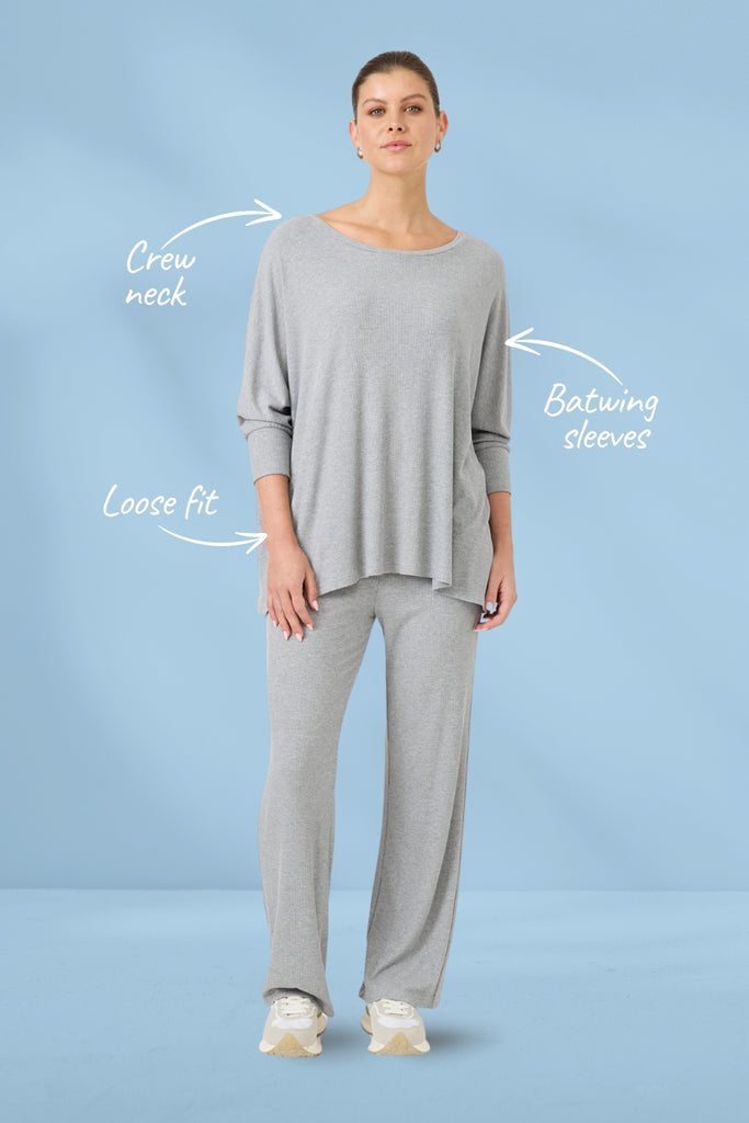 Eb and Ive Studio Jersey Top Grey From BoxHill