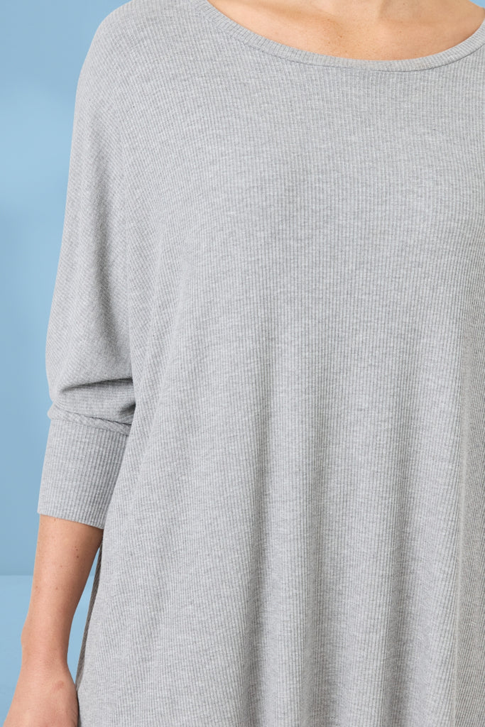 Eb and Ive Studio Jersey Top Grey From BoxHill