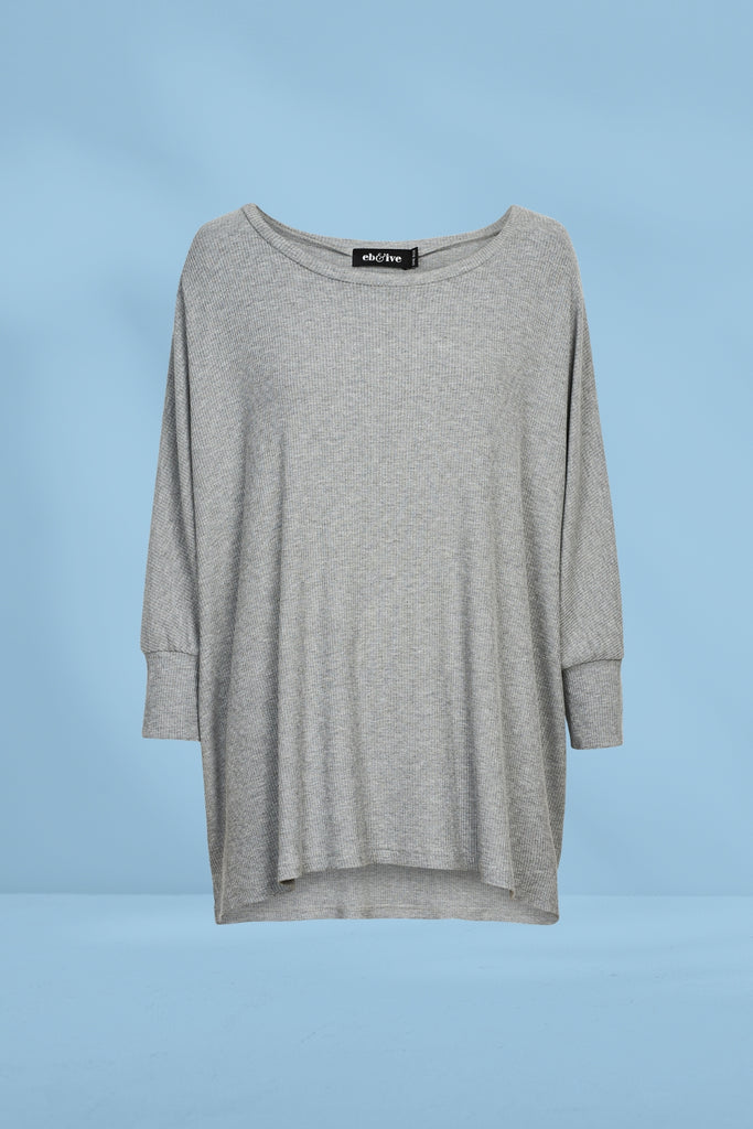 Eb and Ive Studio Jersey Top Grey From BoxHill