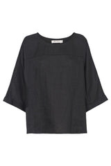 Eb and Ive Studio Relaxed Top Ebony One Size Ebony From BoxHill