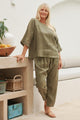 Eb and Ive Studio Relaxed Top Khaki One Size Khaki From BoxHill