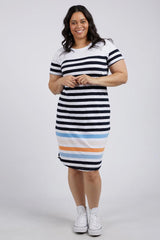 Elm Ahead of Time Dress Blue White Stripe From BoxHill