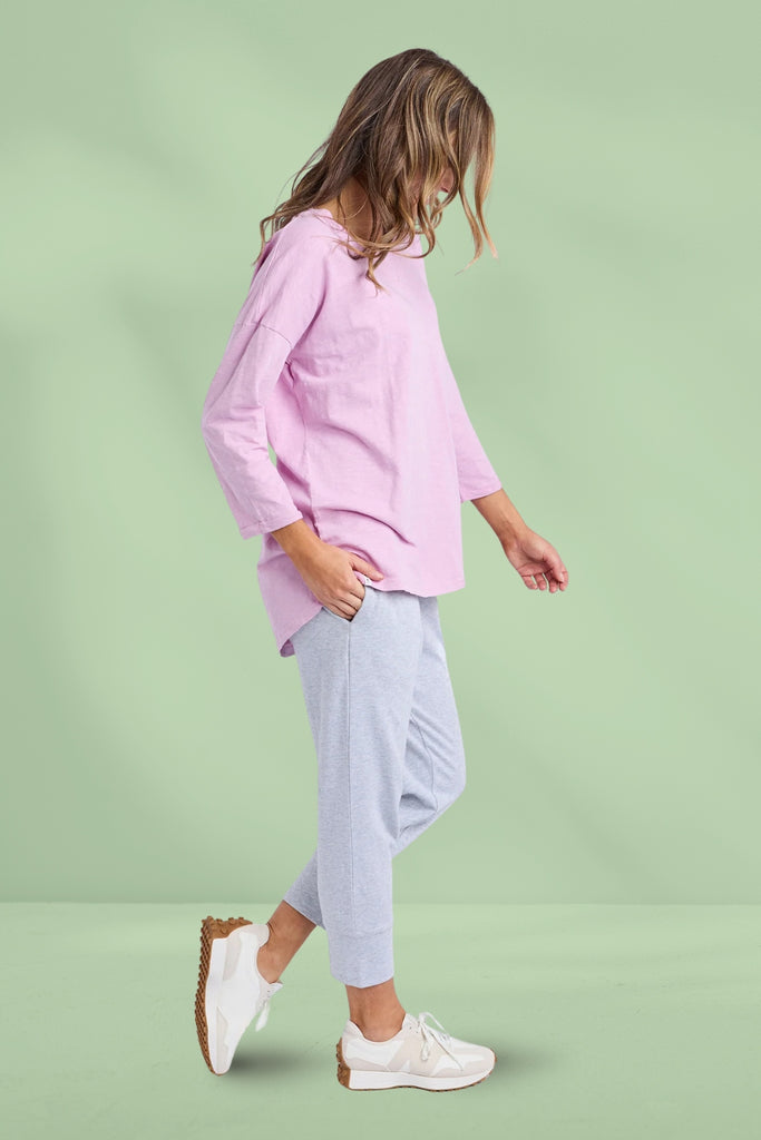 Elm Annie 3/4 Sleeve Tee Dusty Pink From BoxHill