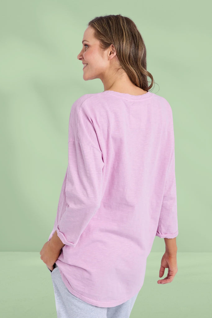 Elm Annie 3/4 Sleeve Tee Dusty Pink From BoxHill