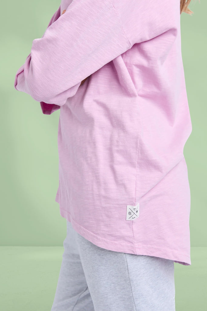 Elm Annie 3/4 Sleeve Tee Dusty Pink From BoxHill