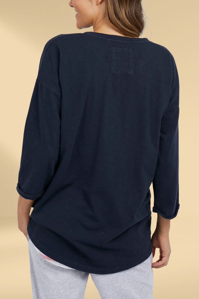 Elm Annie 3/4 Sleeve Tee Navy From BoxHill