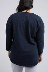 Elm Annie 3/4 Sleeve Tee Navy From BoxHill