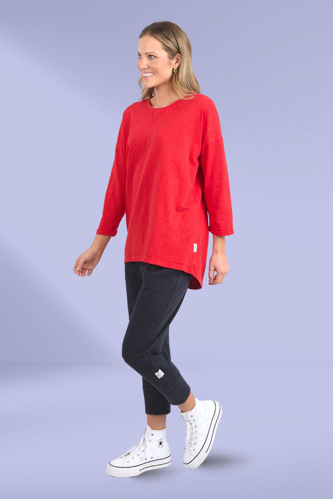 Elm Annie 3/4 Sleeve Tee Poppy From BoxHill