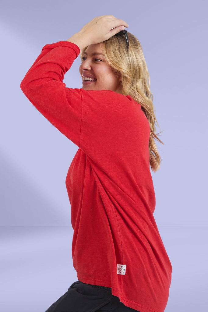 Elm Annie 3/4 Sleeve Tee Poppy From BoxHill