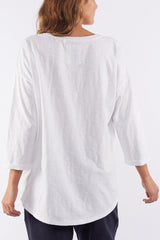 Elm Annie 3/4 Sleeve Tee White From BoxHill