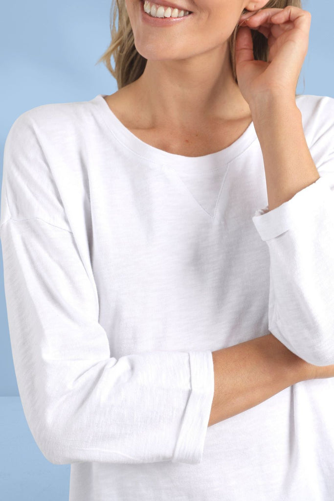 Elm Annie 3/4 Sleeve Tee White From BoxHill