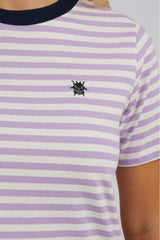 Elm Astra Tee Periwinkle And Pearl Stripe From BoxHill