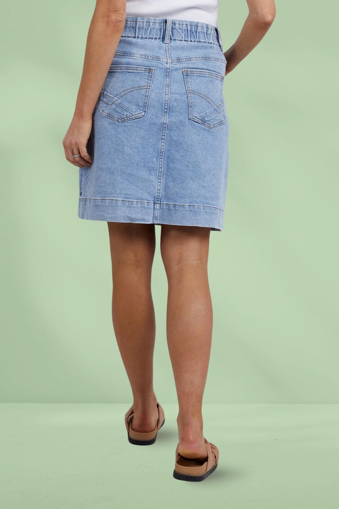 Elm Atlas Denim Skirt Blue From BoxHill