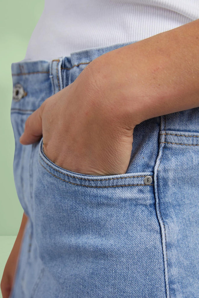 Elm Atlas Denim Skirt Blue From BoxHill