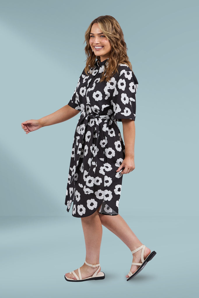 Elm Azalea Shirt Dress Navy Azalea Print From BoxHill