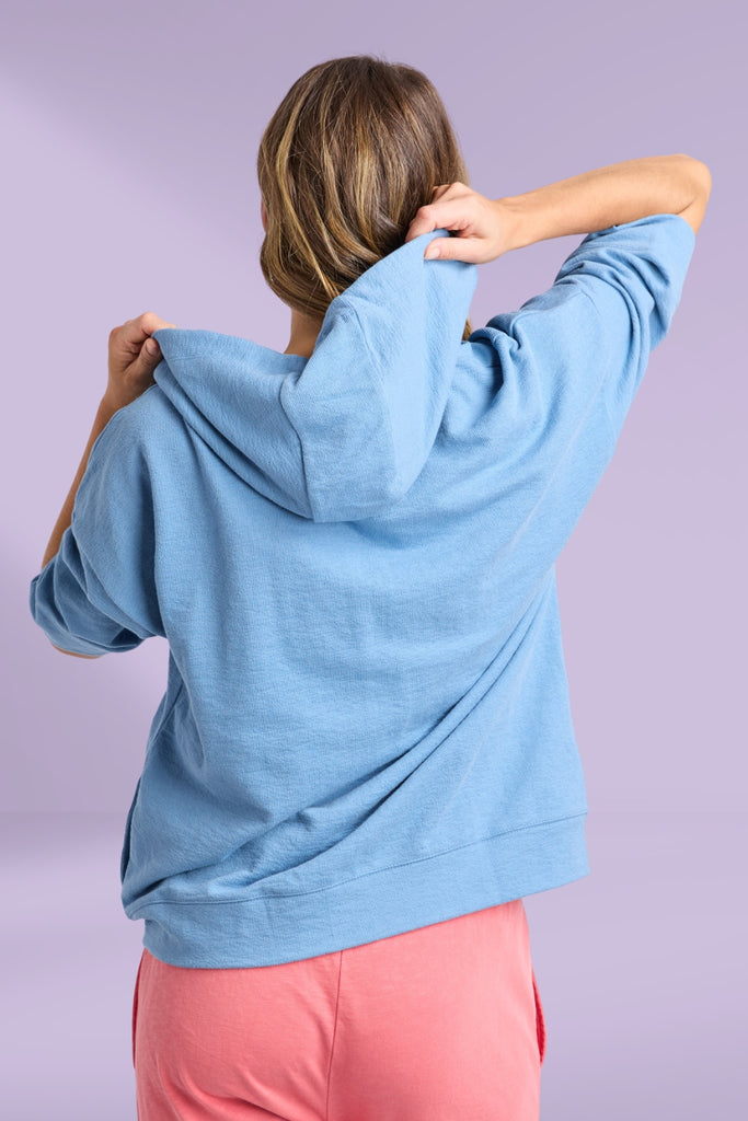 Elm Beachy Zip Hoodie Blue Shadow From BoxHill