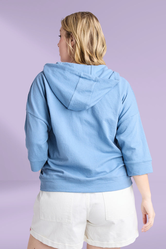 Elm Beachy Zip Hoodie Blue Shadow From BoxHill