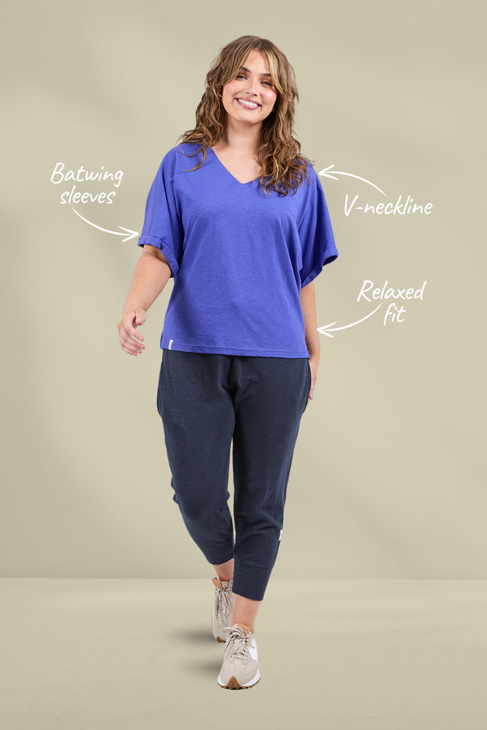 Elm Beau Short Sleeve Tee Ocean Blue From BoxHill