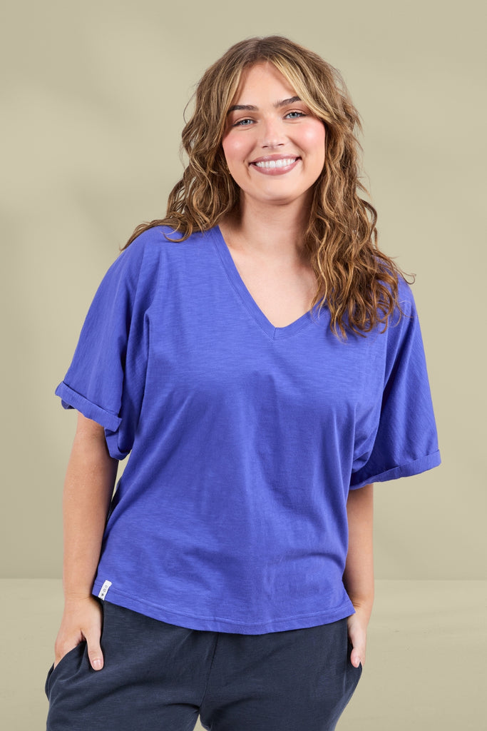 Elm Beau Short Sleeve Tee Ocean Blue From BoxHill