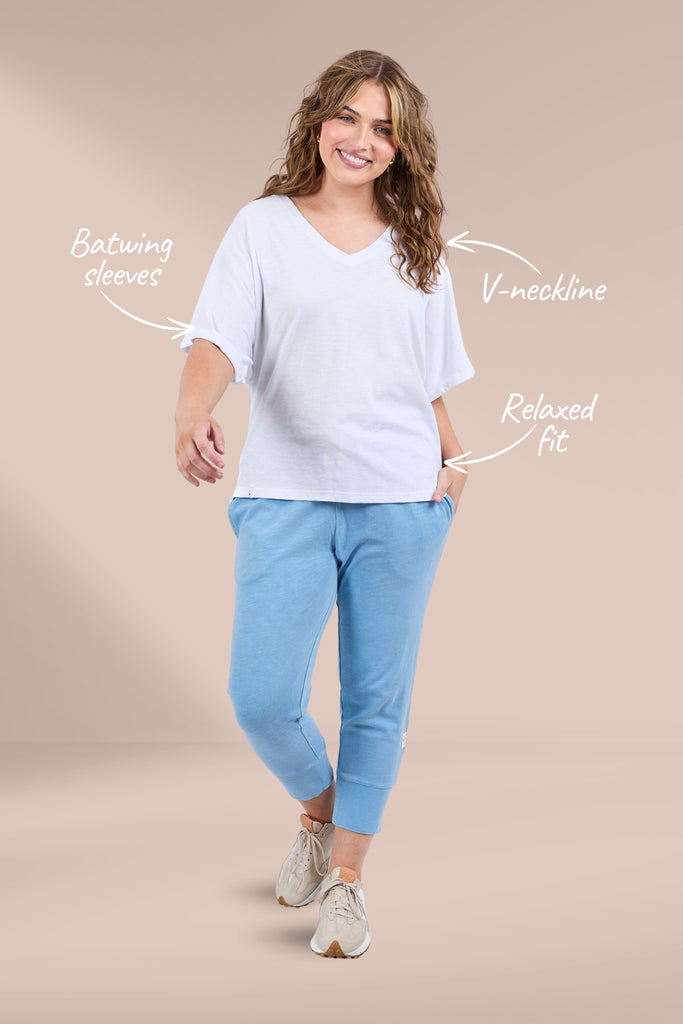 Elm Beau Short Sleeve Tee White From BoxHill