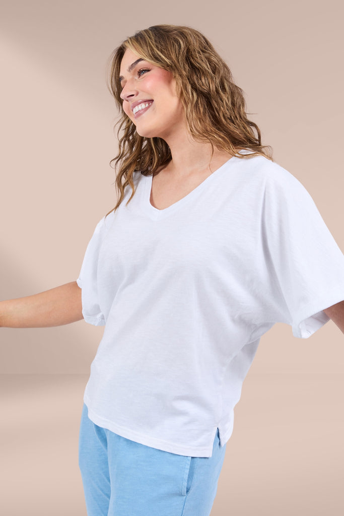 Elm Beau Short Sleeve Tee White From BoxHill