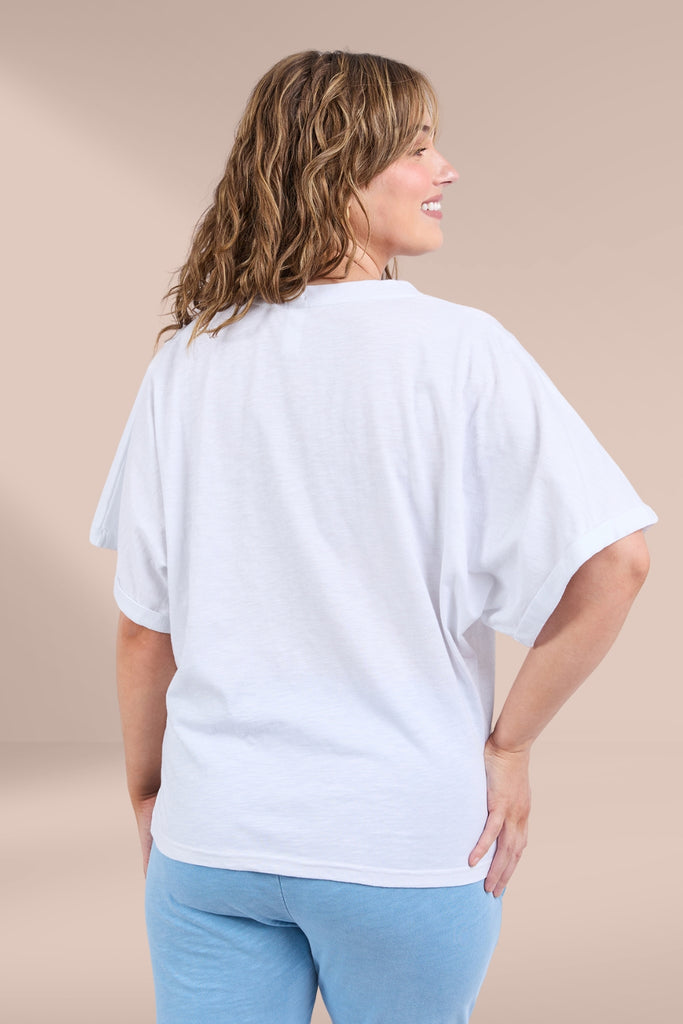 Elm Beau Short Sleeve Tee White From BoxHill