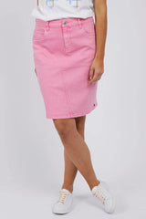 Elm Belle Denim Skirt Sherbet Pink From BoxHill