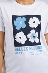 Elm Belle Fleurs Tee White From BoxHill