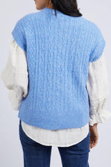 Elm Bramble Knit Vest Hydrangea From BoxHill