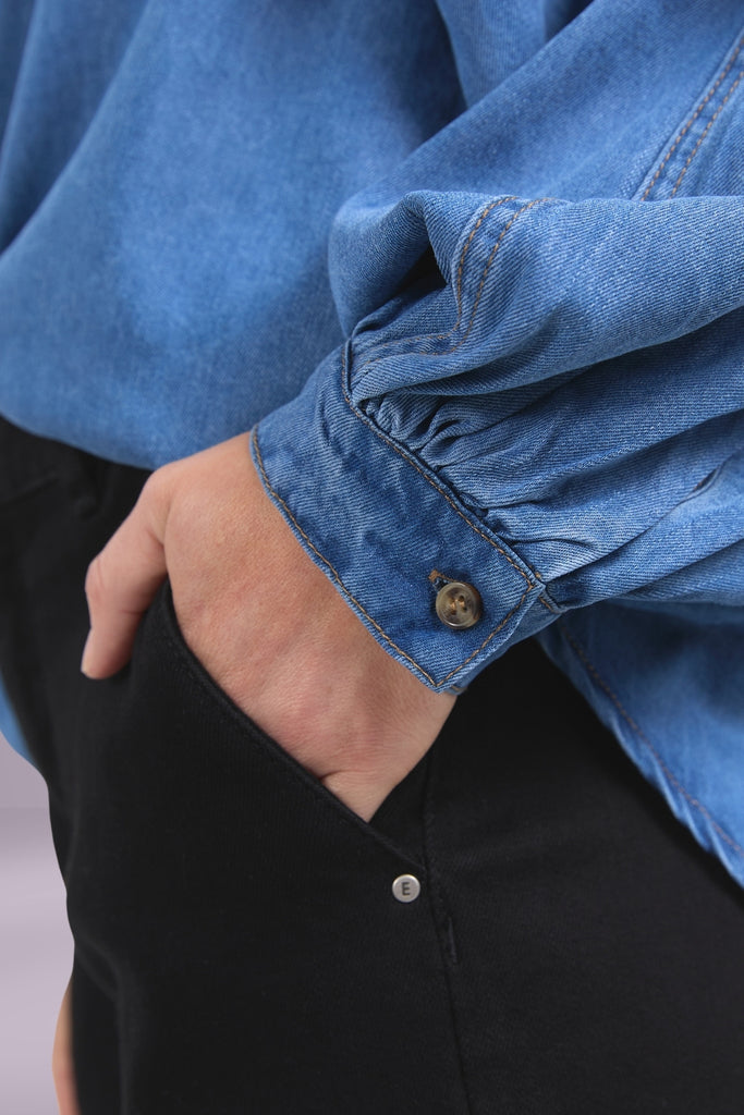 Elm Brooke Denim Shirt Mid Blue From BoxHill