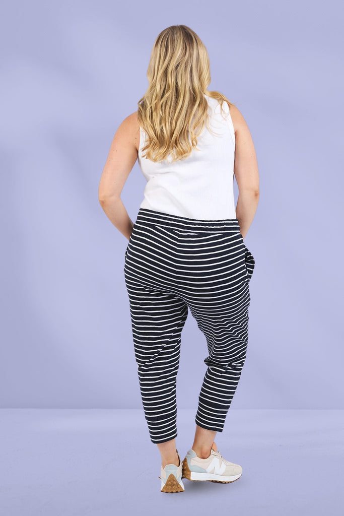 Elm Brunch Pants Navy White Stripe From BoxHill