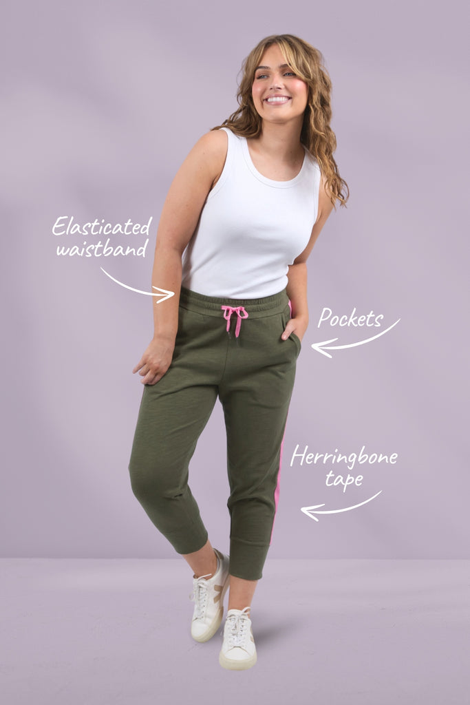 Elm Brunch Pants Side Tape Clover From BoxHill