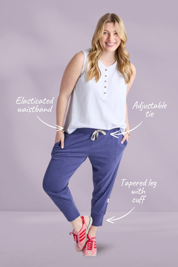 Elm Brunch Pants Vintage Blue From BoxHill