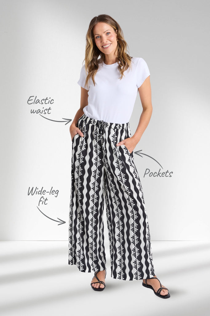 Elm Casa Pants Black From BoxHill
