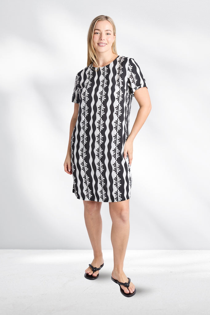 Elm Casa Shift Dress Black From BoxHill