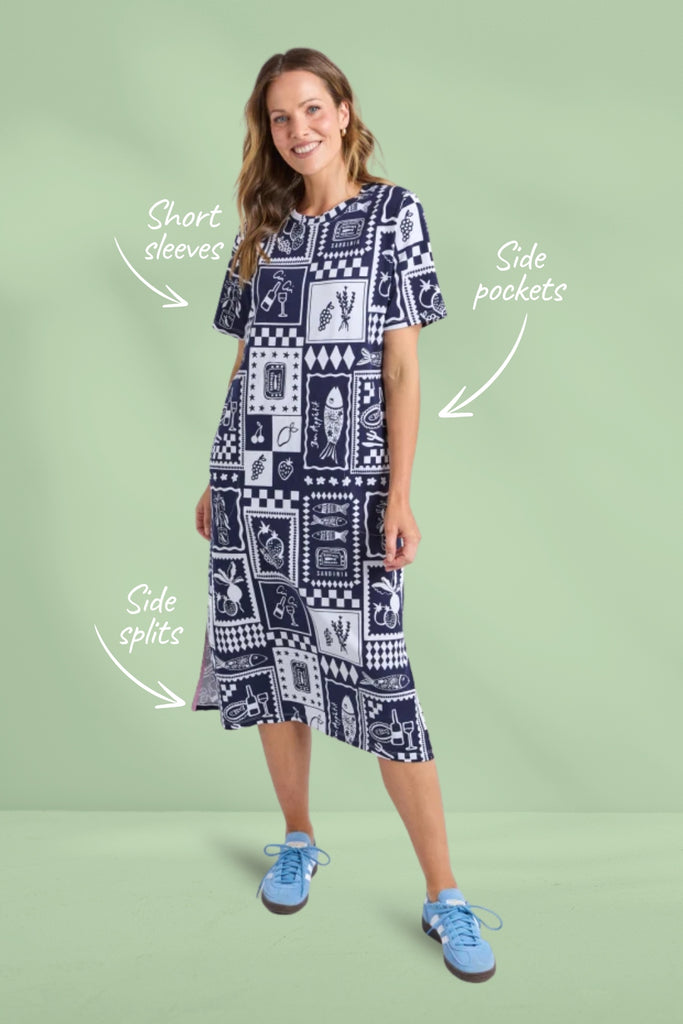 Elm Chin Chin Dress All Over Yardage Print From BoxHill