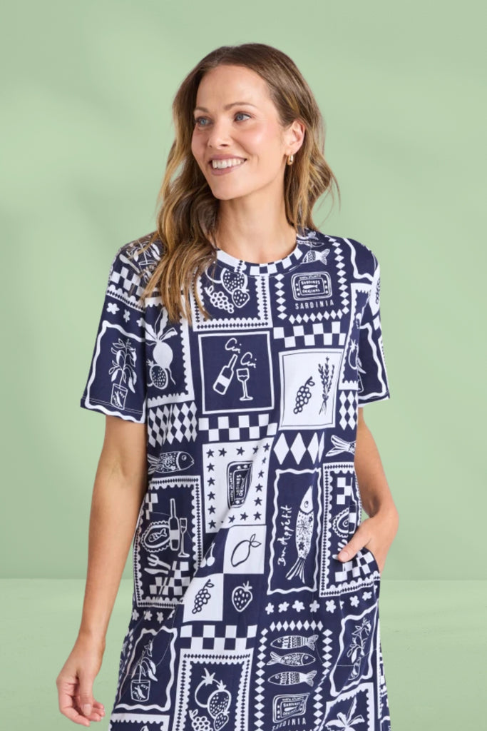 Elm Chin Chin Dress All Over Yardage Print From BoxHill